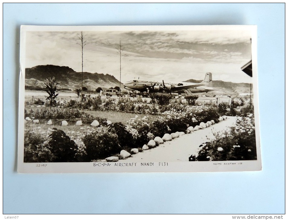 Carte Postale Ancienne : FIJI : B.C.P.A. , Aircraft Nandi, Airplane , Stamp 1951, RARE - Fidji