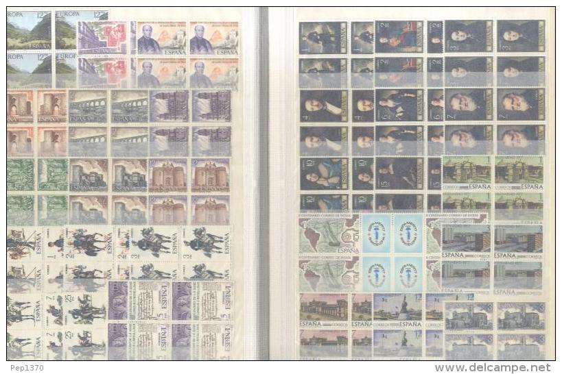 COLECCION COMPLETA  ESPAÑA - BLOQUE DE CUATRO - COLECCION 1976/1990 ** MNH - Collections