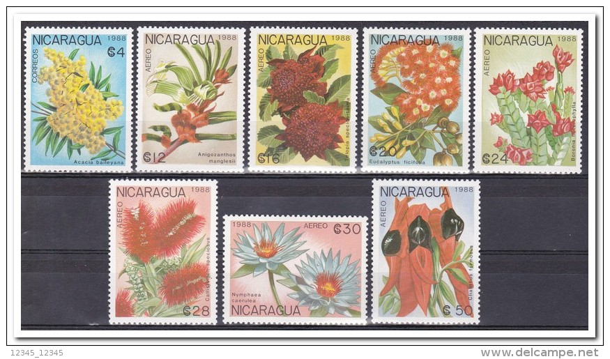 Nicaragua 1988, Postfris MNH, Flowers - Nicaragua