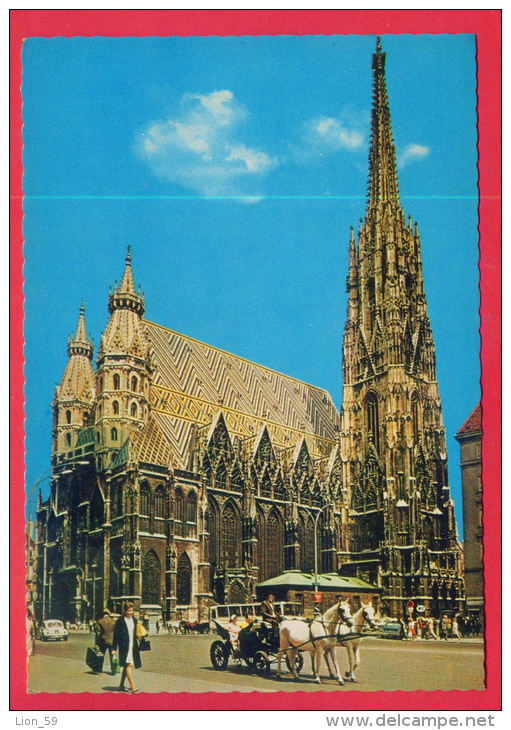 162241 / WIEN ( VIENNA ) - ST.  STEPHEN CATHEDRAL , STEPHANSDOM , HORSE  CAR - Austria Osterreich Autriche - Kirchen