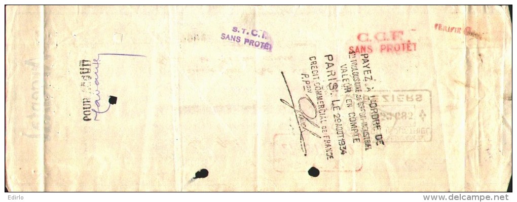 LETTRE DE CHANGE - 1934 Argenterie ARGENTAL Paris De Mme BOT Pezenas - 1900 – 1949