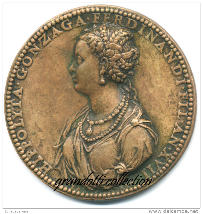 HIPPOLITA GONZAGA MANTOVA 1552 MEDAGLIA JACOPO NIZZOLA DA TRENTO - Adel