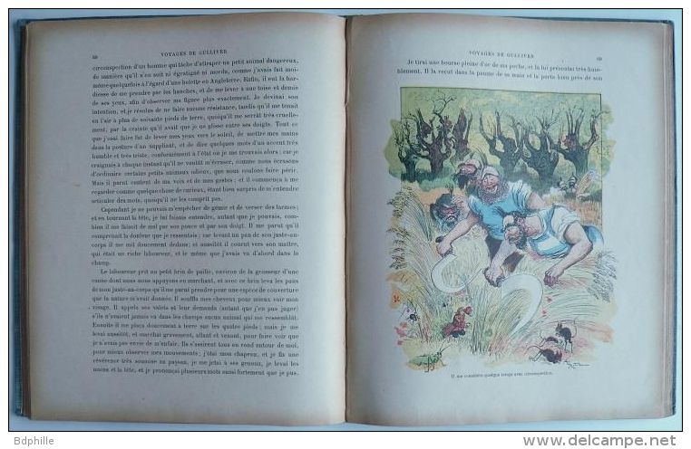 VOYAGES DE GULLIVER Edition Reliee Laurens 1933 Illustrée Par ROBIDA - 1901-1940