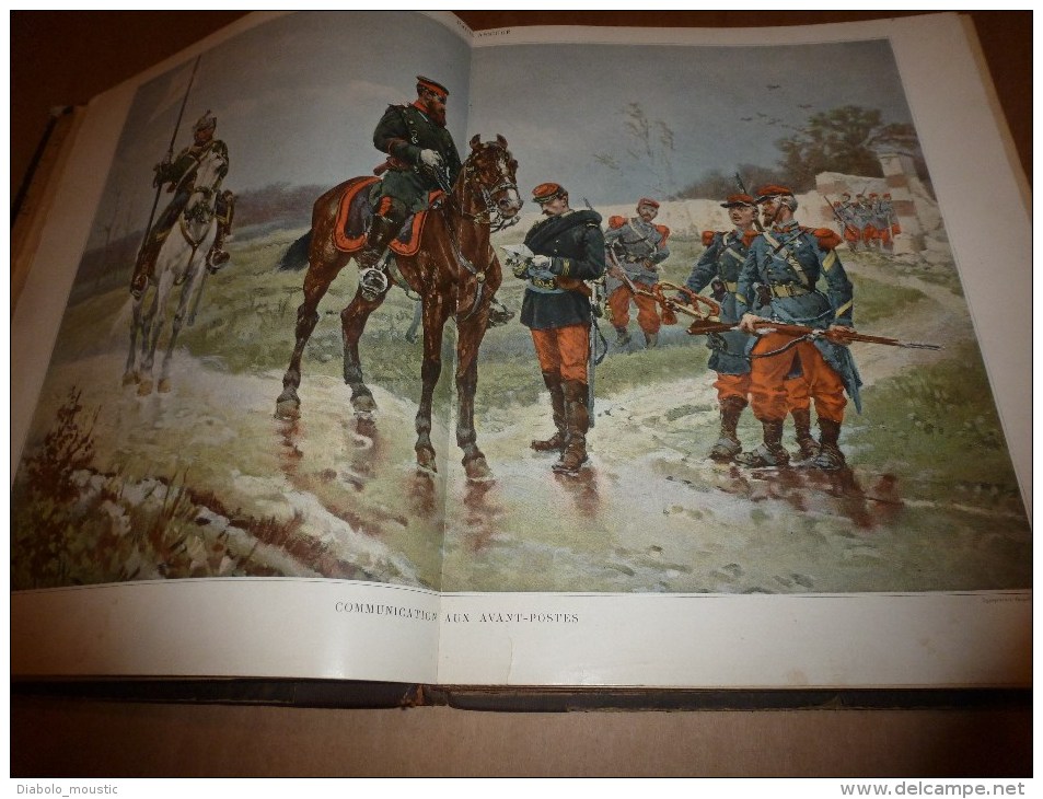 1871 PARIS assiégé 1870-1871 par J. Claretie avec nomb. illustrations dont couleurs:P. de Chavannes,Gustave Doré, etc..