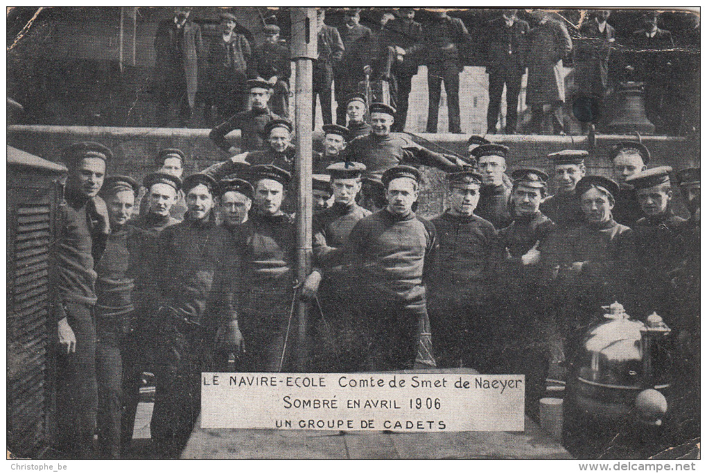 Le Navire Ecole Comte De Smet De Naeyer, Sombré En Avril 1906, Groupe De Cadets (pl15952) - Guerre