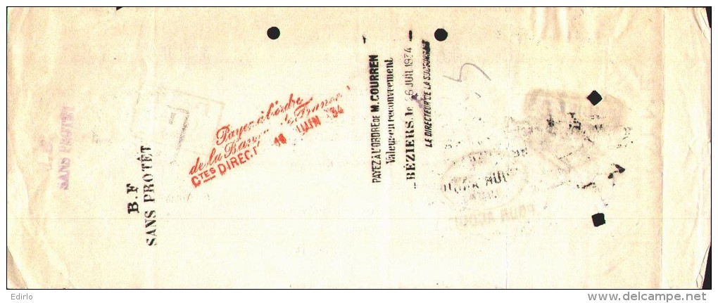 LETTRE DE CHANGE - 1934 Etablissements  J BALME Paris   De Mme Bot Pezenas Jaunissements Dus Au Scan TTB - 1900 – 1949