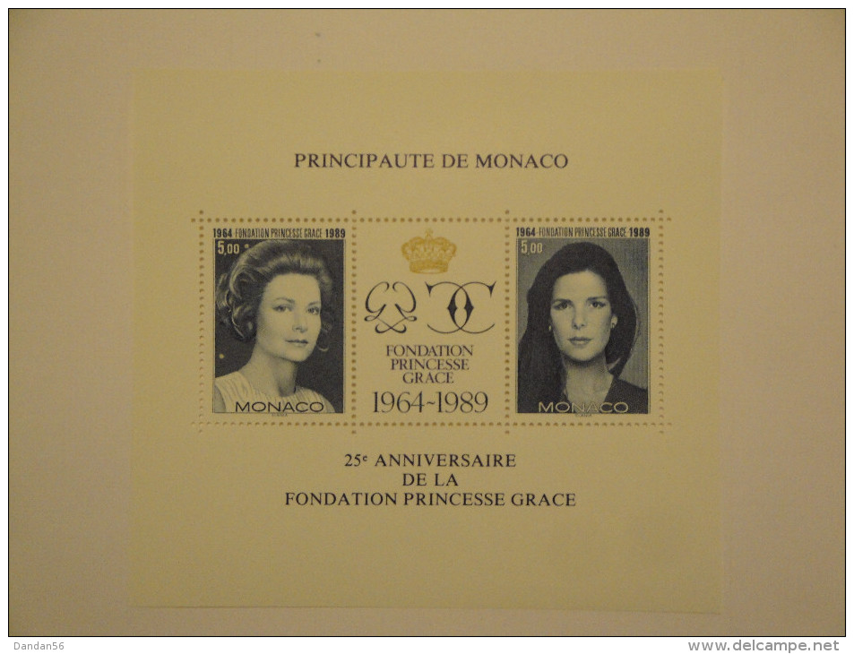 Monaco 1989 Yvert BF48 ** - Fondation Princesse Grace -- Michel B46  --  Scott 1697 - Blocs
