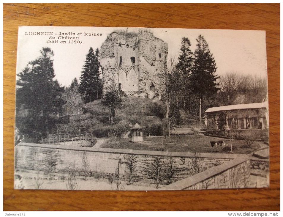 Carte Postale Lucheux Jardin Et Ruines Du Chateau - Lucheux