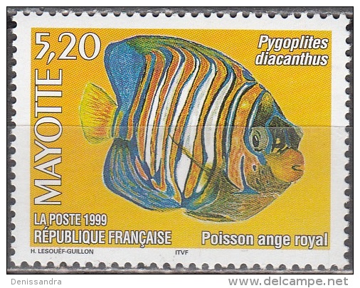 Mayotte 1999 Yvert 73 Neuf ** Cote (2015) 3.20 Euro Poisson-ange Royal - Nuovi