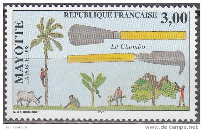Mayotte 1998 Michel 54 Neuf ** Cote (2002) 2.10 € Le Chombo - Nuovi