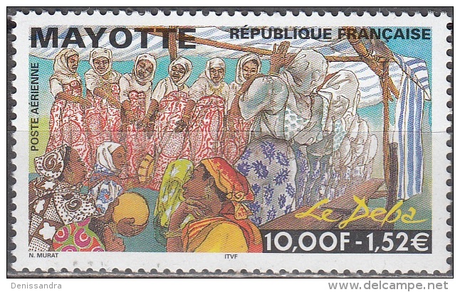 Mayotte 1999 Yvert Poste Aérienne 4 Neuf ** Cote (2015) 6.50 Euro Le Deba - Poste Aérienne