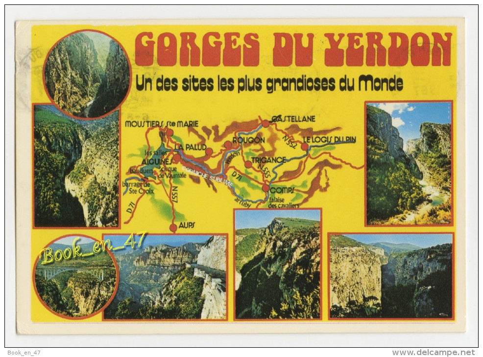 {45923} Les Gorges Du Verdon , Carte Et Multivues ; Un Des Sites Les Plus Grandioses Du Monde - Cartes Géographiques