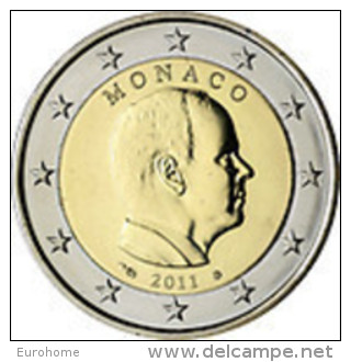 Monaco 2011    2 Euro     Prins  Albert   UNC Uit De Rol  UNC Du Rouleaux  !! - Monaco