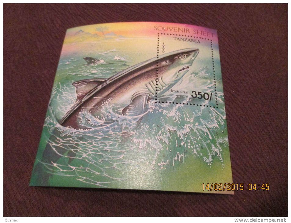 Tanzania 1993 Mi#block 225 Mint Never Hinged, Animals, Shark - Tansania (1964-...)