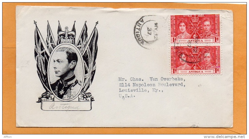 Antigua 1937 FDC - 1858-1960 Colonia Británica