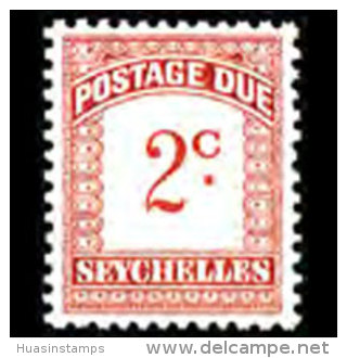 SEYCHELLES 1951 - Scott# J1 Numeral 2c LH (XW585) - Seychelles (1976-...)