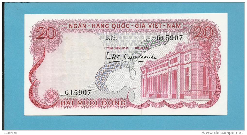 VIET NAM SOUTH - 20 DONG - ND ( 1969 ) - P 24 - Série B.19. - BANK Building - VIETNAM - 2 Scans - Vietnam