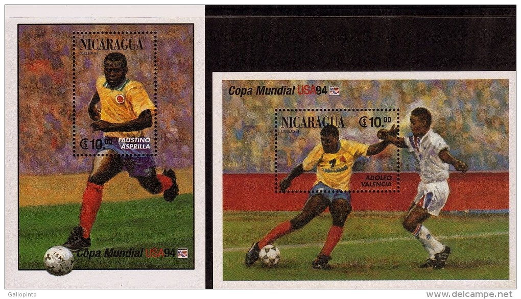 NICARAGUA WORLD CUP USA Sc 2043-2044 MNH 1994 - 1994 – USA