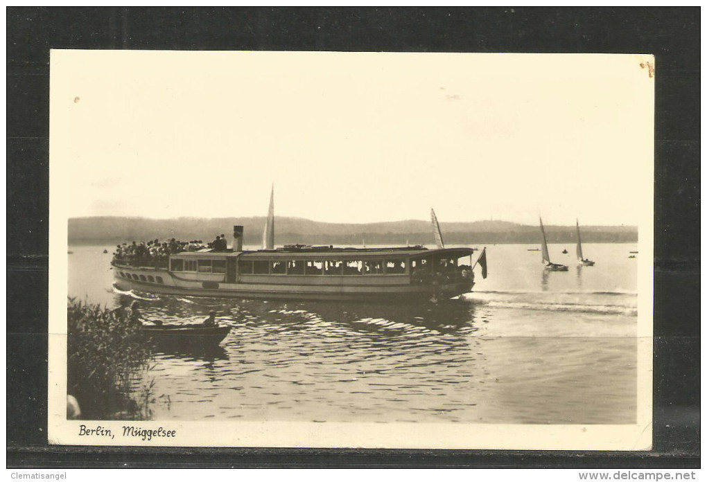 N* BERLIN * MÜGGELSEE MIT AUSFLUGSDAMPFER * 1954 **!! - Müggelsee