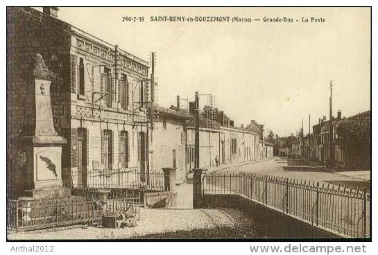 51 - SAINT REMY EN BOUZEMONT - Grande Rue - La Poste 760-7-19 Um 1910 - Saint Remy En Bouzemont