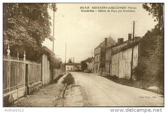 SAINT REMY En BOUZEMONT - Grande Rue Entree Du Pays Par Arzilllieres Automobil Um 1910 - Saint Remy En Bouzemont