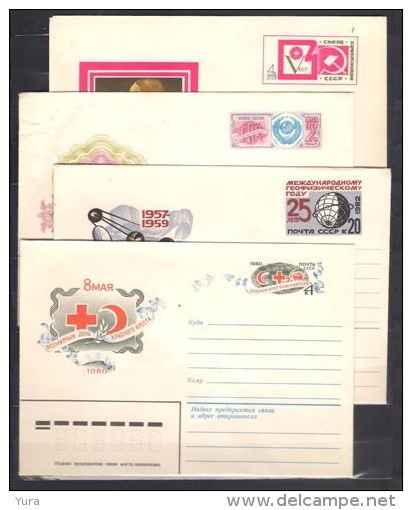 Lot 249 12 Scans USSR Collection   Postal Covers With Printed Original Stamp  46 Different With Dublicates  MNH - Collections