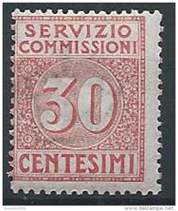 1913 REGNO SERVIZIO COMMISSIONI 30 CENT MNH ** - T62-2 - Taxe