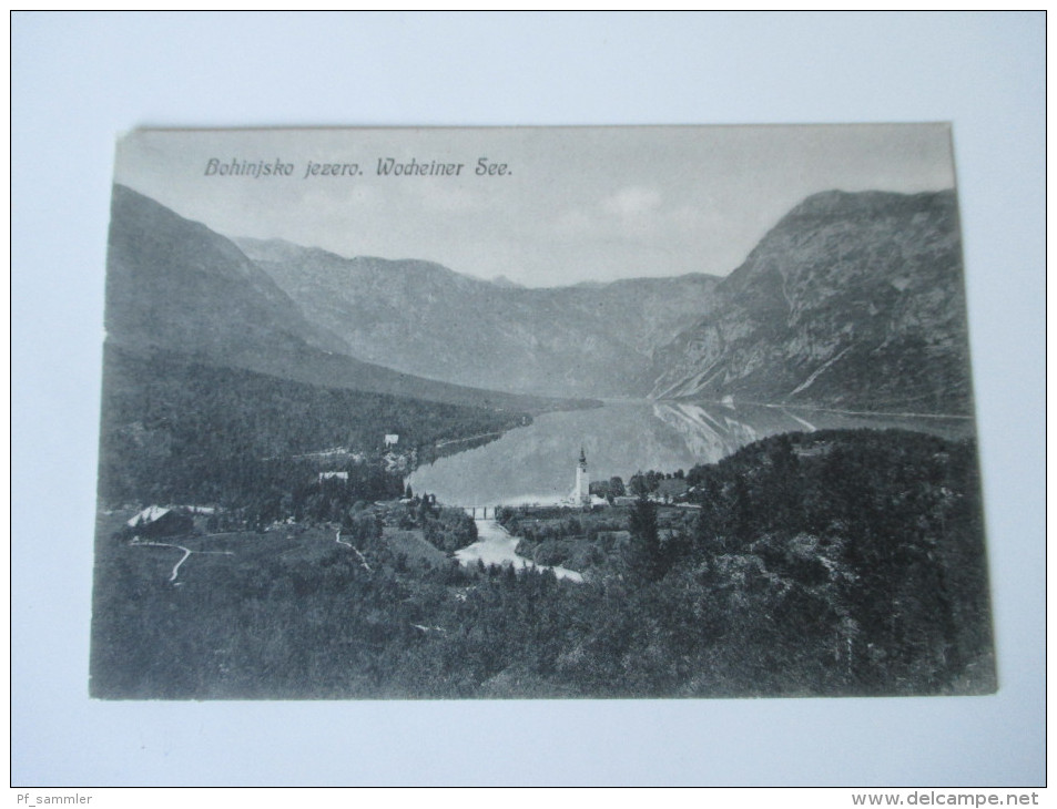 AK Österreich / Bosnien-Herzegowina. 1909. Bohinjsko Jezero. Wocheiner See. Panorama. Fotogr. A. Vengar - Bosnien-Herzegowina