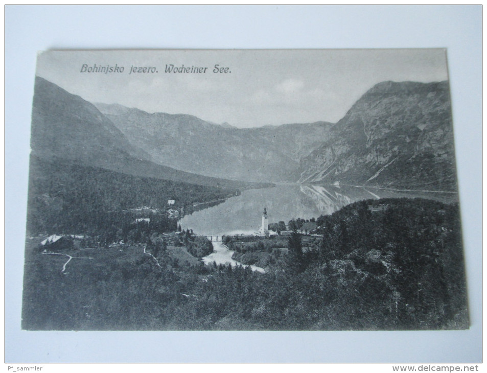 AK Österreich / Bosnien-Herzegowina. 1909. Bohinjsko Jezero. Wocheiner See. Panorama. Fotogr. A. Vengar - Bosnie-Herzegovine