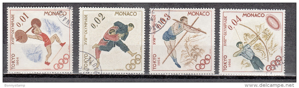 Monaco, 1964 - Olympic Games, Tokyo - Nr.592/595 Usati° - Usados