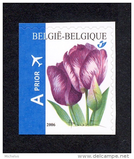 Belg. 2006 - COB N° 3549c ** - Tulipe Rembrandt Du Carnet 66 - Non Dentelé à Gauche Et En Bas - Unused Stamps