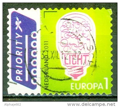 Ampoule, L'Europe Donne Le Feu Vert - PAYS BAS - La Poste, Verte - N° 2831 - 2011 - Used Stamps