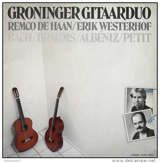 * LP *  GRONINGER GITAARDUO REMCO DE HAAN / ERIK WESTERHOF - BACH/BRAHMS/ALBENIZ/PETIT (handsigned EX!!!) - Autographes