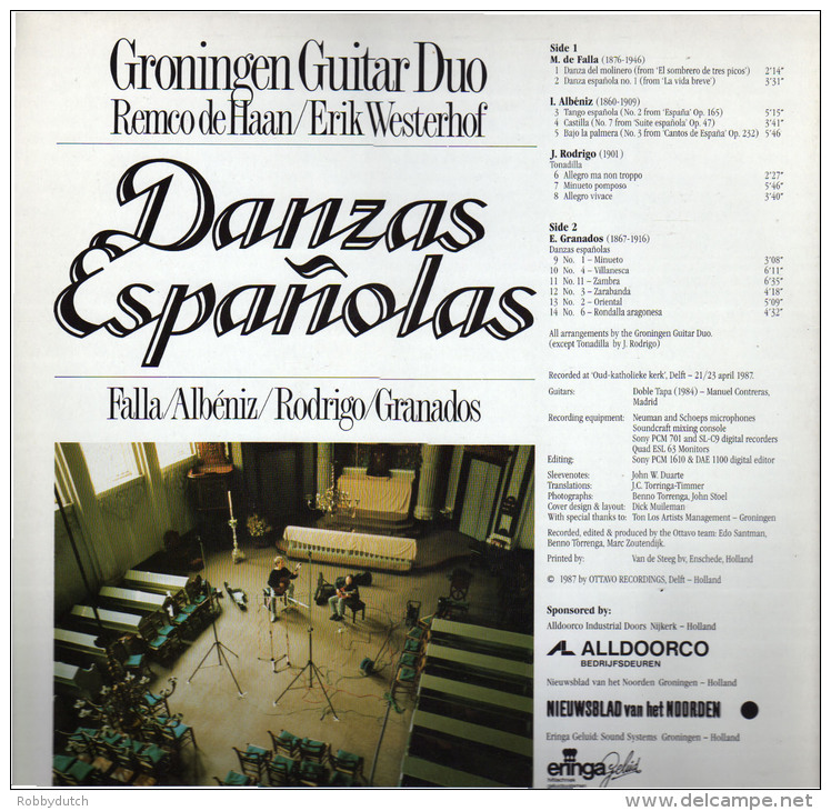 * LP *  GRONINGEN GUITAR DUO REMCO DE HAAN/ERIK WESTERHOF - DANZAS ESPAÑOLAS (Handsigned EX!!!) - Autogramme