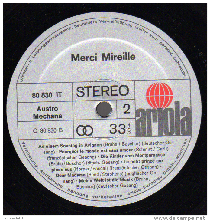 * LP *  MIREILLE MATHIEU - MERCI MIREILLE  incl. poster (Austria 1975 EX-!!!)