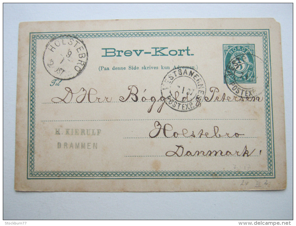 1887 ,  VESTBANERNES     , Klarer Stempel Auf Karte - Cartas & Documentos