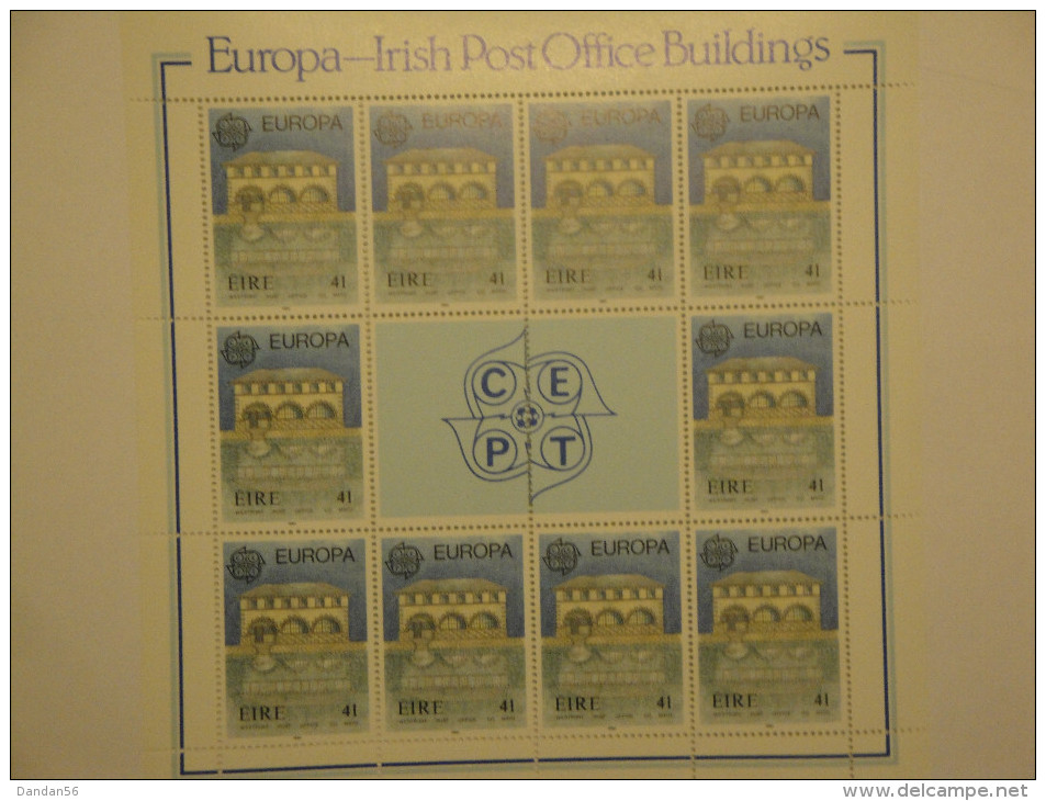 Irlande 1990 Yv 721 / 722 ** Mini Feuilles Europa Post Offices - Mi 716 / 717 - SG 776 / 777 - Scott 805 / 806 - Neufs