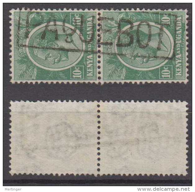 British East Africa Kenia And Uganda Mi# 3 Pair PAQUEBOT Postmark - Kenya & Uganda