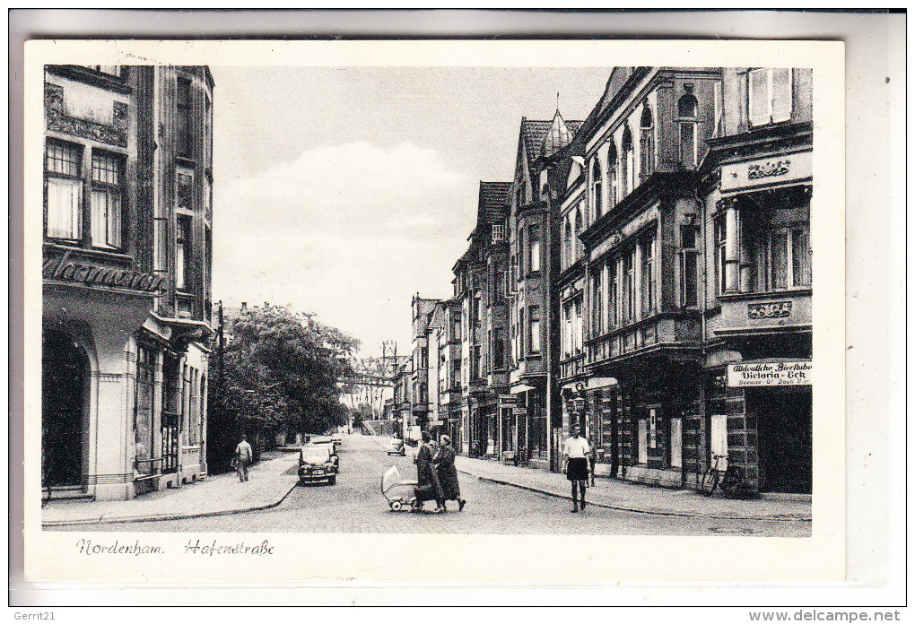 2980 NORDENHAM, Hafenstrasse, Victoria-Eck,  50er Jahre - Nordenham