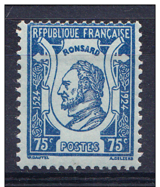 FRANCIA 1924.YVERT Nº 209.RONSARD  NUEVO CON CHARNELA N.FR.245 - Nuevos