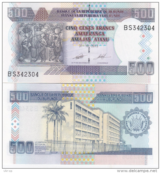 Burundi - 500 Francs 2013 UNC Ukr-OP - Burundi