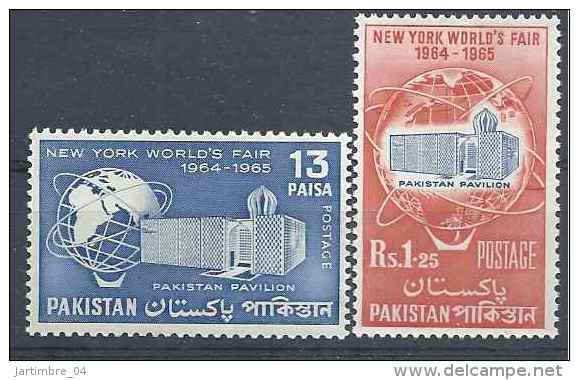 1964 PAKISTAN 204-5** Foire De New-York, Pavillon - Pakistan