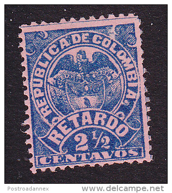 Colombia, Scott #I2, Mint Hinged, Late Fee, Issued 1892 - Colombia