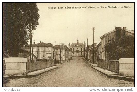 SAINT RÉMY EN BOZEMONT Rue Montcetz La Mairie 51 Marne Um 1910 - Saint Remy En Bouzemont