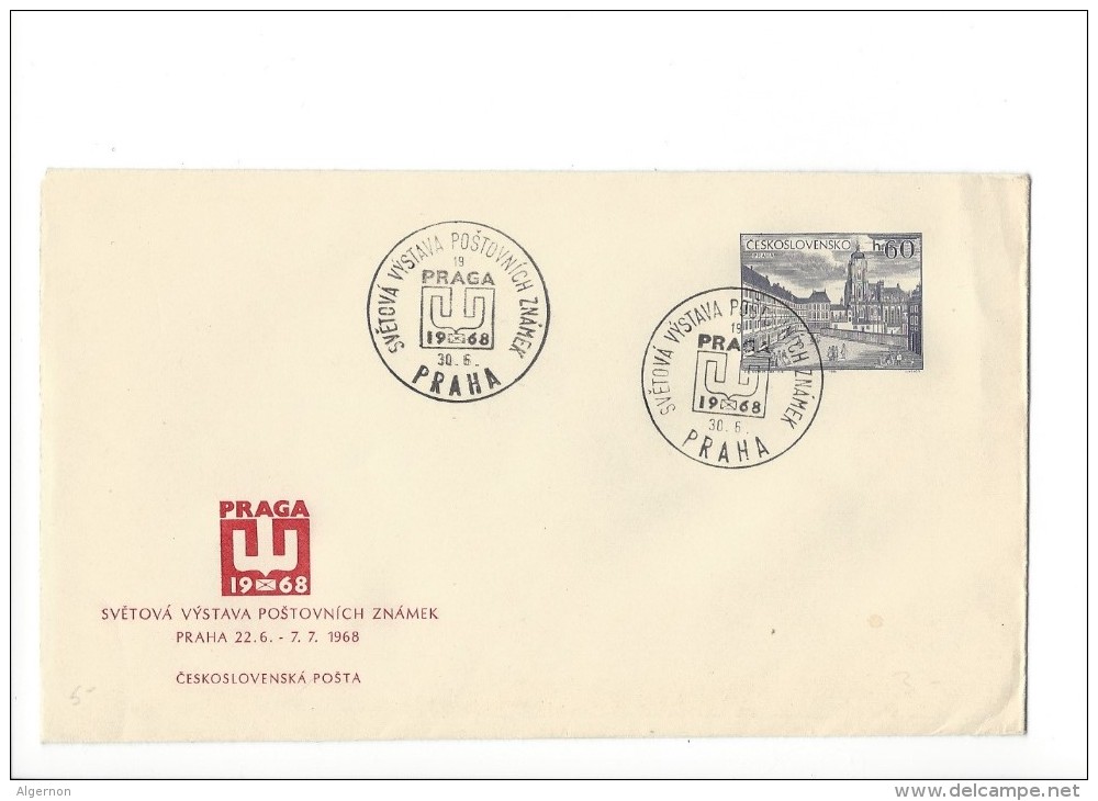 11701 - FDC Svetova Vystava Postovnich Znamek Praha 30.06.1968 - FDC