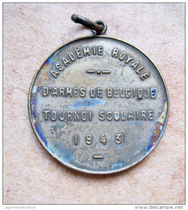 Médaille 1942 Académie Royale D´ Armes De Belgique - Tournoi Scolaire 1943 - Altri & Non Classificati