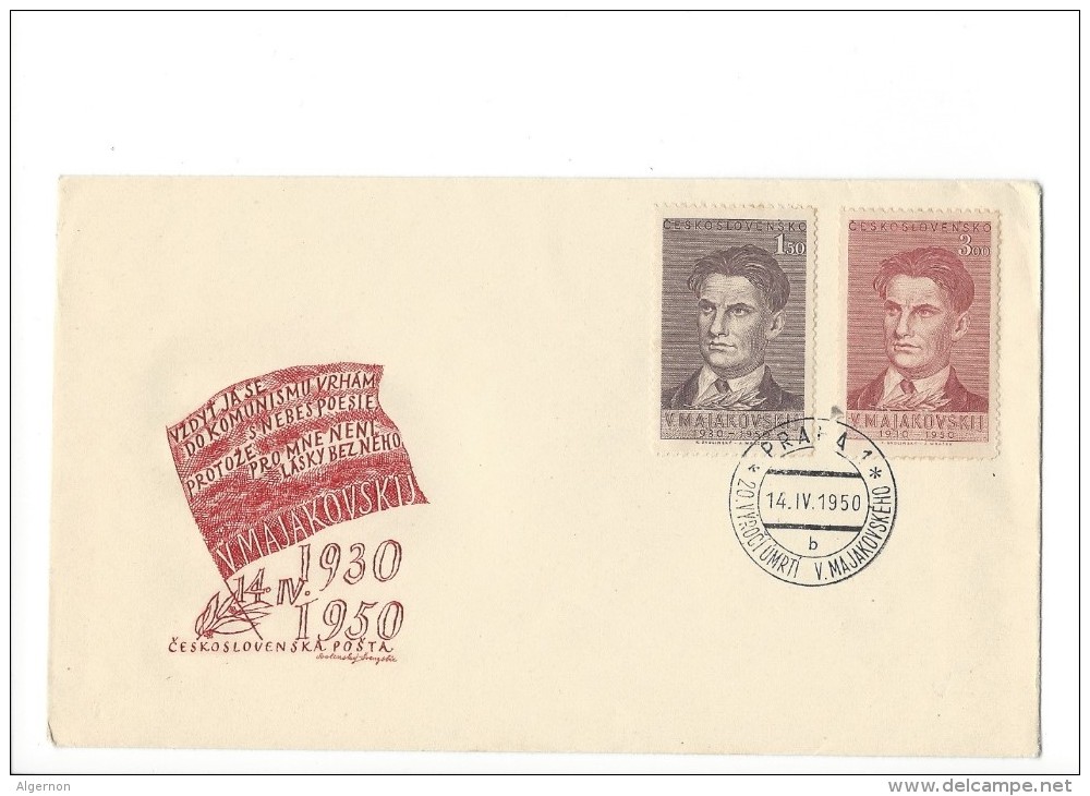 11709 - FDC V. Majakovskij 14.04.1950 - FDC