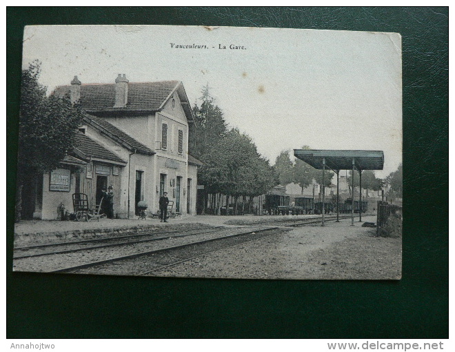 MEUSE ,* VAUCOULEURS - La Gare .*,pubs Plaques Chicorée Arlatte & Guérin-Boutron. 1914 - Sonstige & Ohne Zuordnung