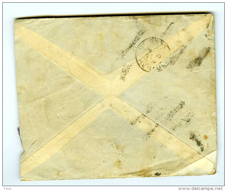 Enveloppe Niger 1936 Griffe "PAR AVION DE ZINDER A MARSEILLE" - Storia Postale