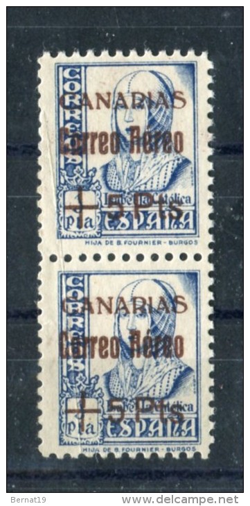 1938. Canarias. Edifil 43 X 2 Pliegue ** MNH - Nuevos